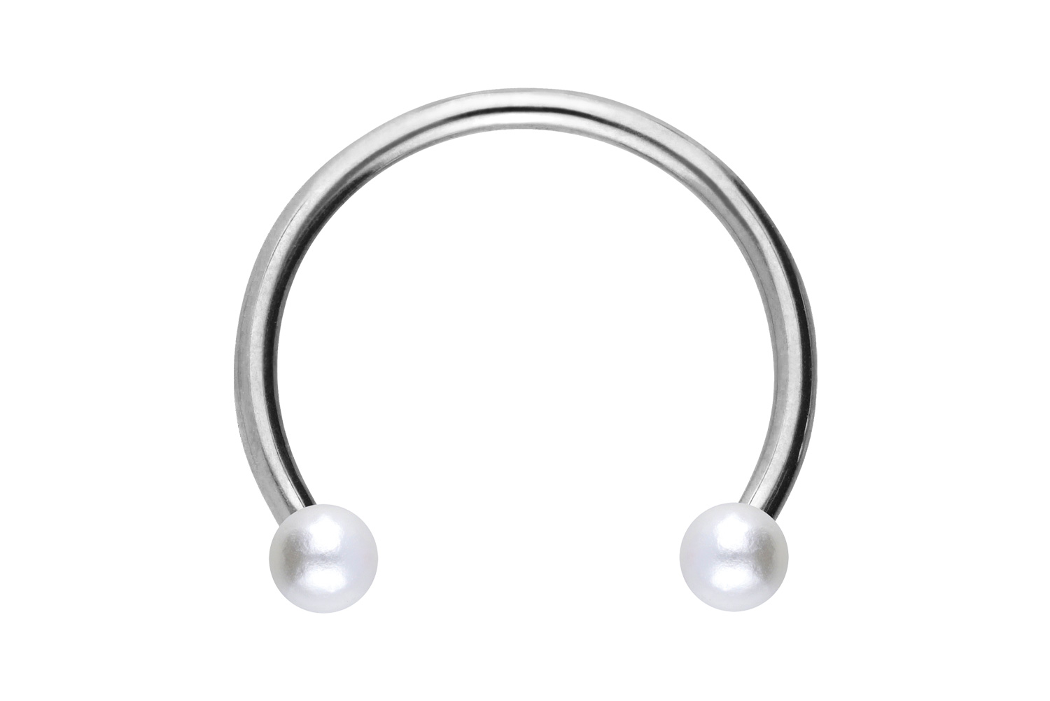 Chirurgenstahl Hufeisenring Piercing SYNTHETISCHE PERLEN
